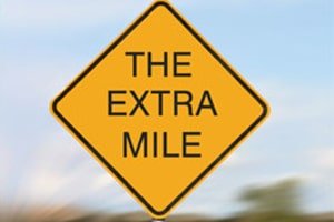 Serving customers an extra mile
